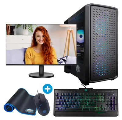 Produktbild von Gaming Komplett-PC AR238 - Ryzen 5 5500 - RX 9060 - 480 GB NVMe - 16GB RAM - Win11