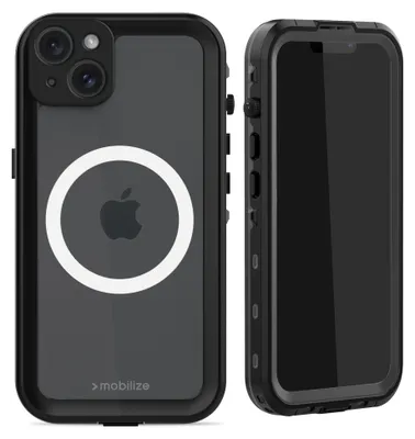 Image de Coque rigide étanche Mobilize pour iPhone 15 Plus avec MagSafe - Noir