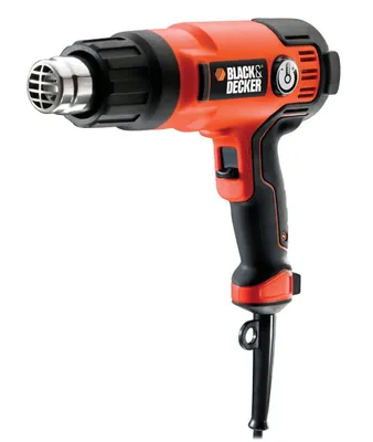 Obrázek produktu pro Black & Decker KX2200K-QS, Horkovzdušná pistole, Rukojeť pistole, Černá, Oranžová, 720 l/min, 645 °C, 360 l/min