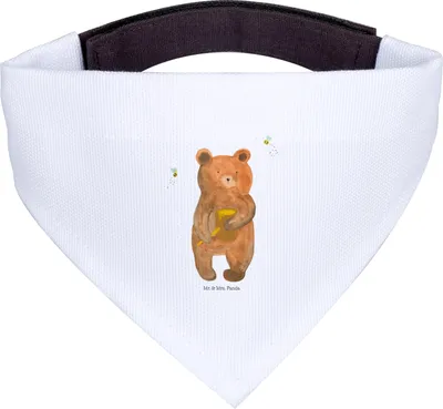 Produktbild von Mr. & Mrs. Panda Halstuch Für Hunde Bär Honig - Weiß - Geschenk, Teddy, Hundehalstuch, Tuch, Verliebte, Partner, Liebe, Hund