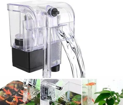 Obrázok produktu pre Akvarijný filter s vodopádom, závesným dizajnom, ponorným čerpadlom a cirkuláciou kyslíka