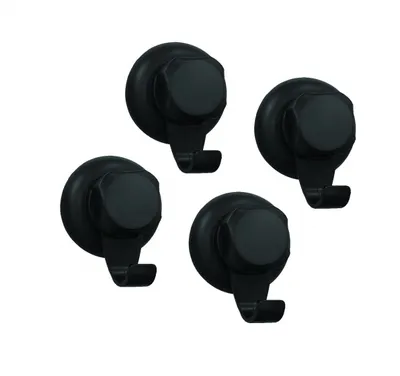 Zdjęcie produktu dla hak ścienny 8Bestlock,7 cm stal nierdzewna czarny 4 szt