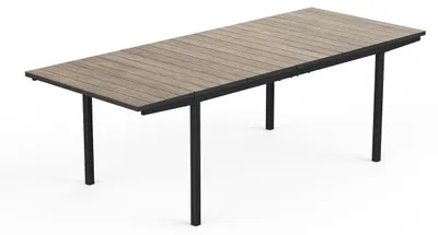 Productafbeelding van Uitschuifbare binnen- en buitentafel 162-233x94x75 cm Keter Porto Nova, in Decocoat Graphite en Ashwood