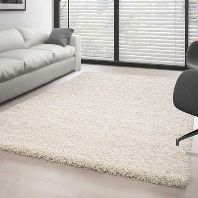 Produktbild von TapisTrend Zotteliger Teppich Creme 80x150 cm Hochfloriger, einfarbig