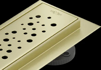 Image de Mexen Flat 360° M12 caniveau de douche linéaire rotatif 60 cm, or brossé - 1A21060-40