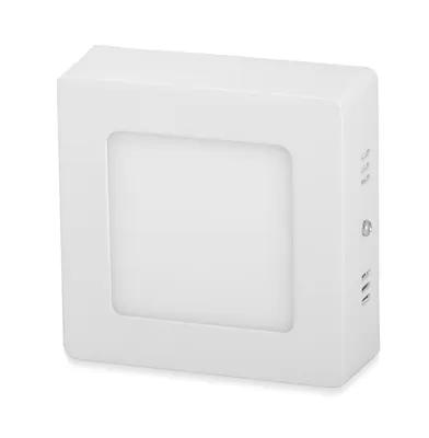 Obrázek produktu pro T-LED Bílý přisazený LED panel hranatý 120x120mm 6W Barva světla: Denní bílá 10272