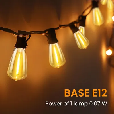 Obrázek produktu pro Solární LED řetěz – venkovní osvětlení – 17,25 m – 45 světel – automatické zapínání/vypínání – vodotěsné (IP44) – oválná světla