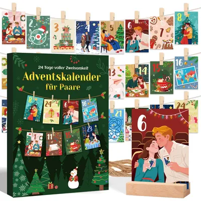 Adventskalender für Paare 2025 – 24 Karten mit Erlebnissen