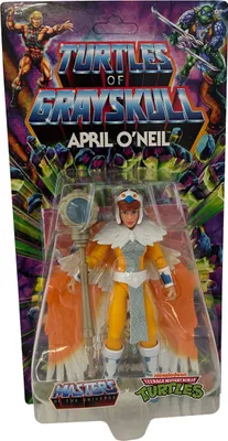 Zdjęcie produktu dla Żółwie Grayskull, April O'Neil Master Of The Universe, ruchoma figurka, zbroja, 14 cm, Mattel HTH19