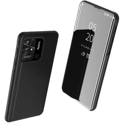 Image de Clear View Case Etui Xiaomi Redmi 10C Flip Cover Noir