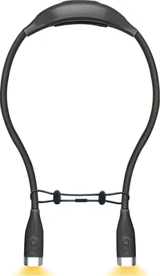 Produktbild von Tragbare LED-Halslampe zum Lesen & Outdoor, dimmbar mit 3 Lichtmodi, USB-C Aufladung, Schwarz