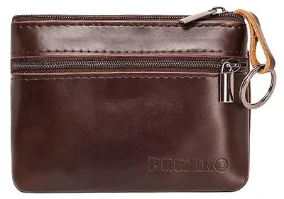 Zdjęcie produktu dla Etui na klucze skórzane 3 przegródki zamykane suwak dla kobiet