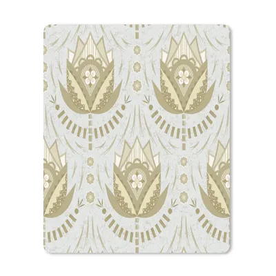 Produktbild von MuchoWow® Mauspad Mousepad Blumen - Gold - Muster 30x40 cm - Mousepads - Maus Mat - Pad - Mausunterlage - Mausmatten