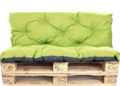 Immagine prodotto di Cuscini per mobili in pallet seduta 120x60 / schienale 120x40cm | Cuscino per pallet verde chiaro-Simple| Cuscini per sedute in pallet da esterno