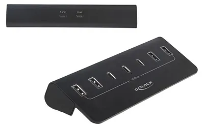 Produktbild von Delock USB 10 Gbps Hub mit 3 USB Type-C™ und 4 USB Typ-A Ports