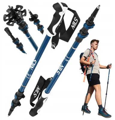 Produktbild von Nordic-Walking-Trekkingstöcke Verstellbar Aluminium 6061 65-135 cm Tk8601