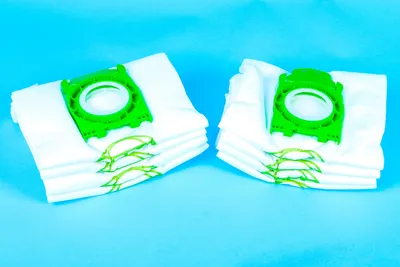 Produktbild von Sebo Staubsaugerbeutel original 8 Stück für Airbelt E1 E3 8300ER, Micro-Vlies, mit Hygiene Deckel, für Haushalt & Gewerbe