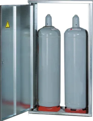 Produktbild von GOK Flaschenschrank 2 x 33 kg mit Rückwand für die Sicherheit der Flaschen