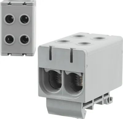 Produktbild von Universalklemme Hutschiene Leitungsklemme Anschlußklemme Klemmblöcke 50mm² Grau