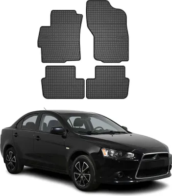 Immagine prodotto di 2007-2016 Mitsubishi Lancer tappetini in gomma nera 4 pezzi