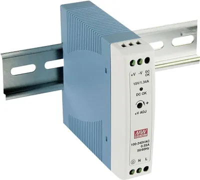 Produktbild von Mean Well Hutschienen-Netzteil (DIN-Rail) MDR-20-15 15 V/DC 1.34 A 20 W 1 x (MDR-20-15)