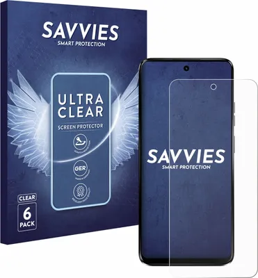 Produktbild von 6x Für Motorola Moto G34 5G Schutzfolie Savvies Displayschutz Display Schutz Folie Klar Transparent