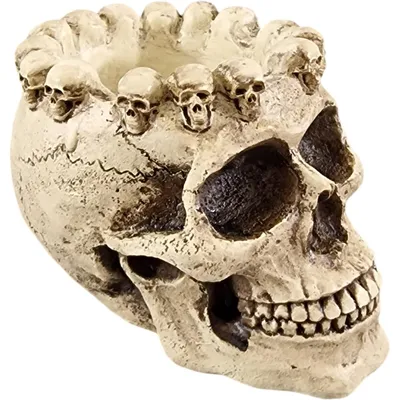 Produktbild von Totenkopf Aschenbecher mit kleinem Totenkopfkranz