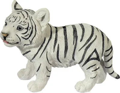 Produktbild von Dekofigur Tigerbaby weiß stehend - Weißer Tiger Figur