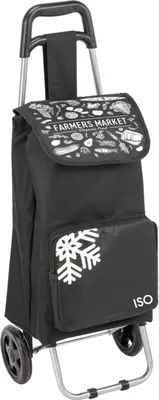 Immagine prodotto di DOCHTMANN Carrello spesa refrigerato, borsa spesa isotermica nera 30x32x92cm