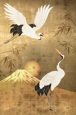 Produktbild von Maxiposter Japanese Cranebirds 61x91,5 cm