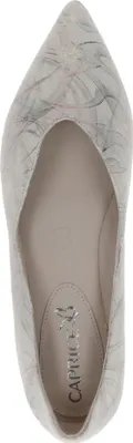 Produktbild von Caprice Damen Ballerina Wellenkante Leder spitze Form 9-22110-42, Größe:38.5 EU, Farbe:Weiß