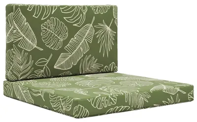 Imagen del producto de vidaXL Cojín para sofá de exterior, diseño de hojas, poliéster, 80 x 80 cm