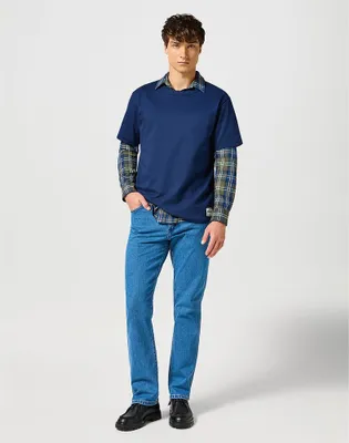 Image de Wrangler 112357358 T-shirt à manches courtes Bleu M Homme Bleu M