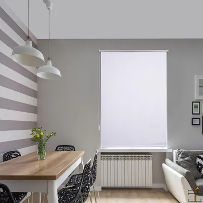 Obrázek produktu pro Roleta - bílá - 50x160cm - zatemňující a izolační - bez vrtání - upevnění svorkou