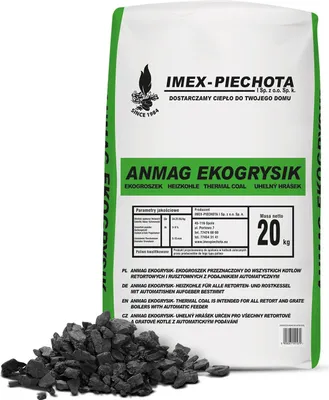 A bag of coal and a pile of coal.