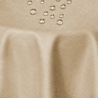 Produktbild von DecoHomeTextil Leinen Optik Tischdecke Beige Sand Oval 130 x 220 cm mit Lotus Effekt Abwaschbar