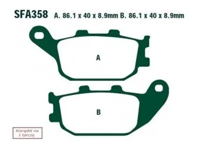 Produktbild von EBC Brakes Bremsbeläge Satz Bremsklötze SFA358