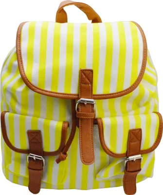 Produktbild von flevado Shopping Rucksack Reise Urlaubs Rucksack im gestreiften Retro Design