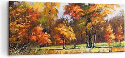 Produktbild von Bild auf Leinwand - Leinwandbild - Park Herbst Wasser - 120x50cm - Wand Bild - Wanddeko - Leinwanddruck - Bilder - Kunstdruck - Wanddekoration - Leinwand bilder - Wandkunst - AB120x50-3536