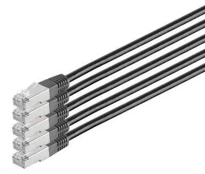 Produktbild von S/CONN Cat.6 S/FTP 0.25 m, 0,25 m, Cat6, S/FTP (S-STP), RJ-45, RJ-45, Schwarz