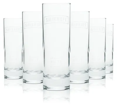 Produktbild von 12x Smirnoff Glas 0,2l Longdrink Becher Gläser Rund Gastro Kneipe Bar Vodka
