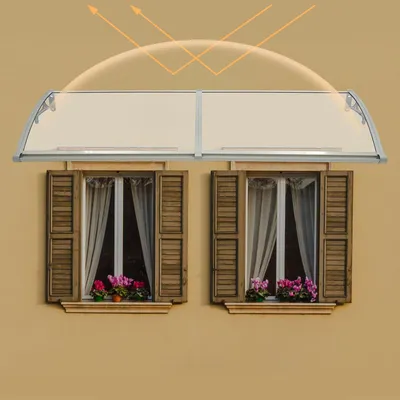 Imagen del producto de Cubierta transparente en forma de arco - Toldo - Cubierta - Cubierta para terraza - Protección para balcón