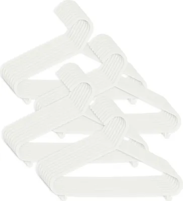 Produktbild von Bieco Kleiderbügel Kinder 32 St. Weiß | Länge ca. 30 cm | Baby Kleiderbügel | Kunststoff Kleiderbügel Kinder Baby | Baby Organiser Für Kleiderschrank | Kleiderbügel Baby | Baby Clothes Hangers