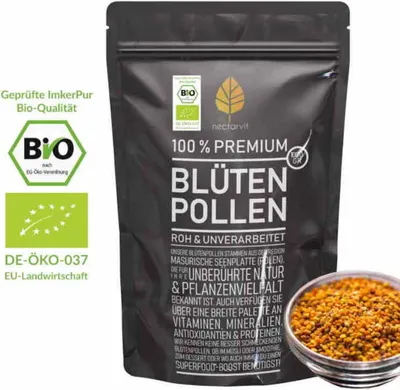 Produktbild von Blütenpollen von nectarvit im 1kg Beutel