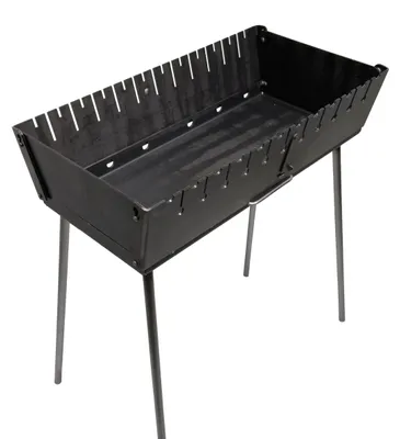 Productafbeelding van Draagbare Houtskoolbarbecue 12 Spiesen - Opvouwbaar en Compact - 3 mm Staal