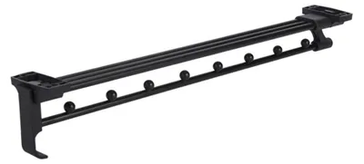 Produktbild von INF Teleskop-Kleiderstange Schwarz Stahl ABS Ausziehbar 45.5cm für Schrank