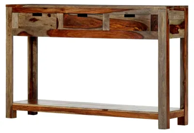 Produktbild von Konsolentisch mit 3 Schubladen, 120 x 30 x 75 cm, aus Massivholz