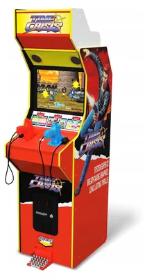 Produktbild von Arcade1Up Time Crisis Deluxe, Aufrecht stehender Arkadenschrank, Time Crisis, Beide Geschlechter, 43,2 cm (17"), LCD, Rot