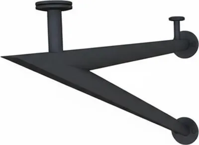 Immagine prodotto di Glaszentrum Hagen - TYP-V-BK baldacchino in vetro con staffa in acciaio inox nero