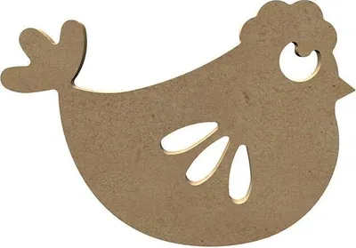 Immagine prodotto di Gallina in legno MDF da decorare - 15 cm